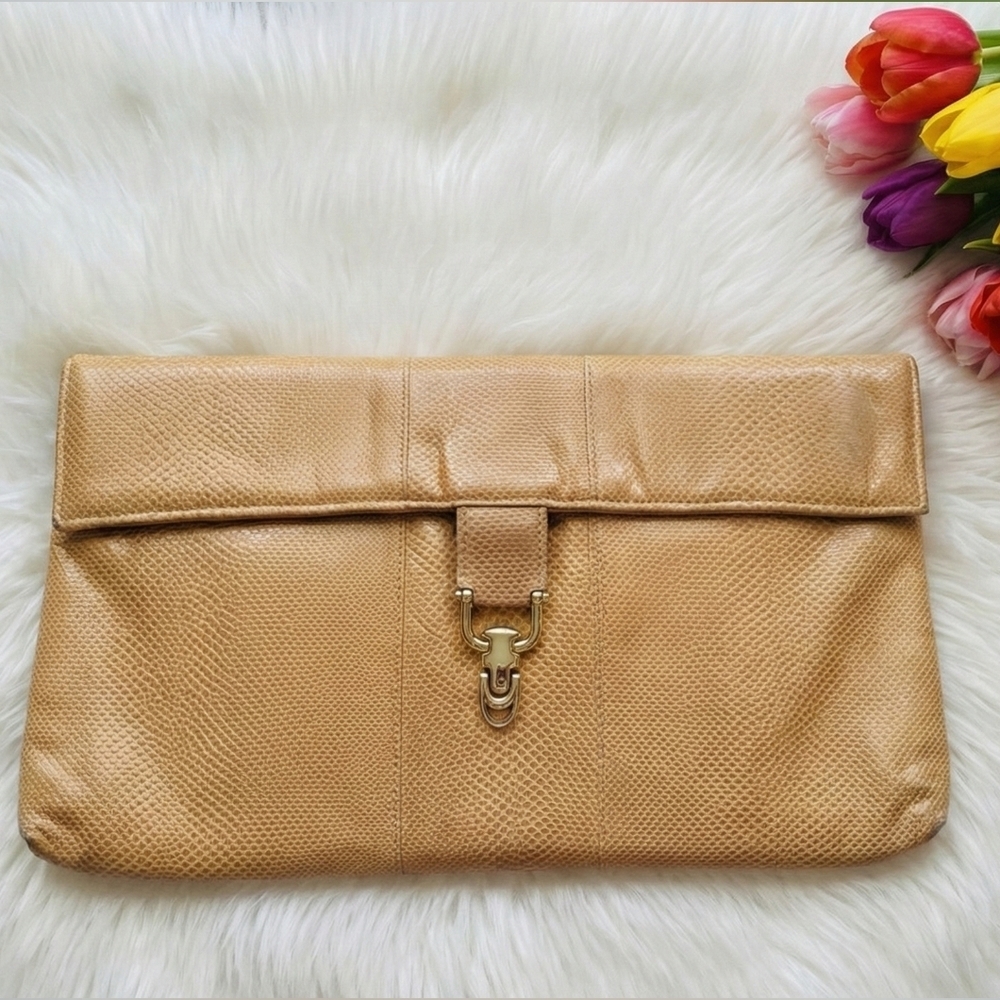 Ruth Saltz VTG Evening Clutch Purse & Wallet Snakeskin Mob Wife Old Money MCM